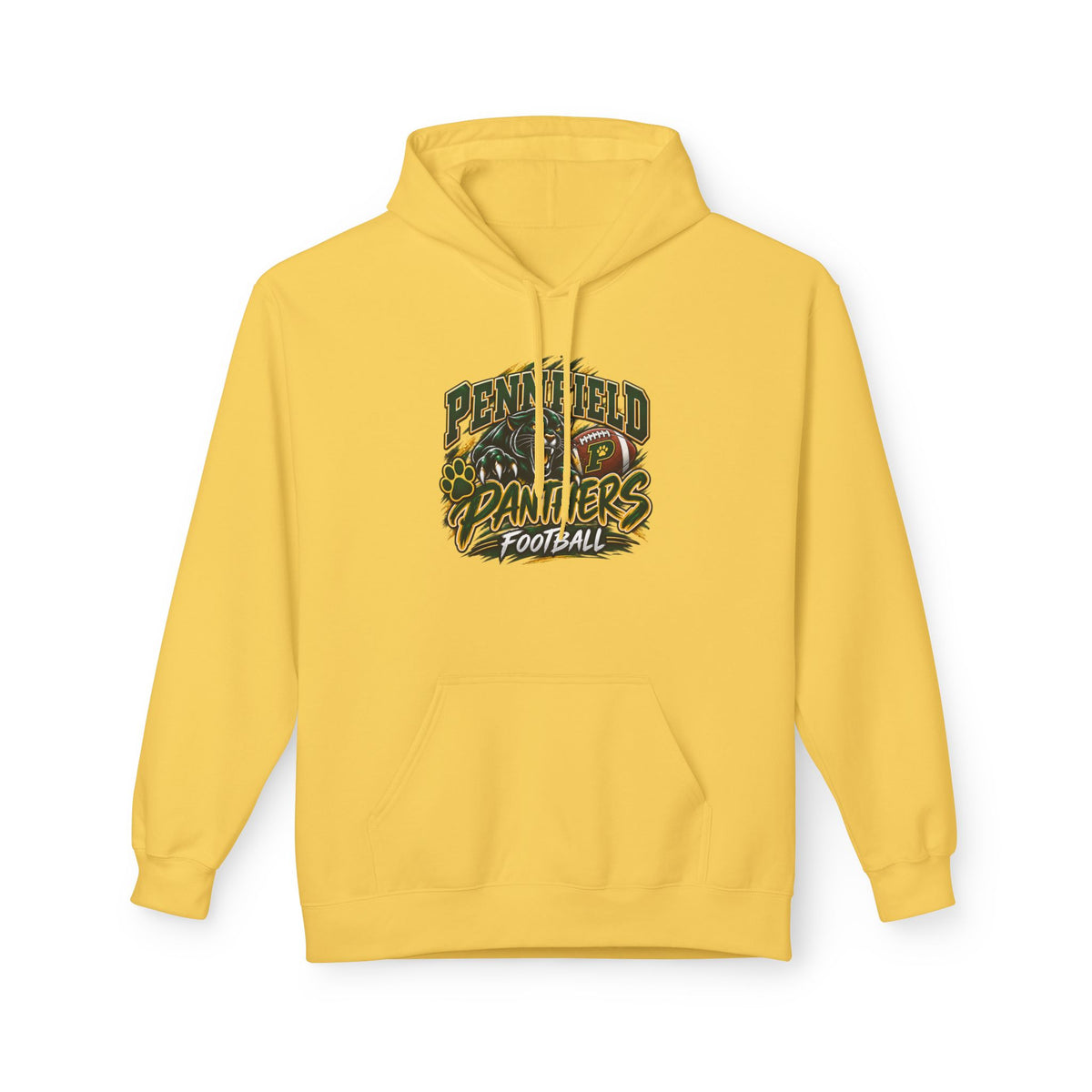 Penfield Panthers Football Hoodie — Camo Team Logo Pullover