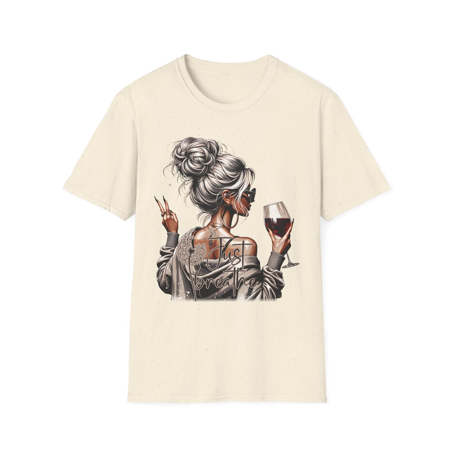 Wine & Chill Graphic T-Shirt — Messy Bun Girl Design