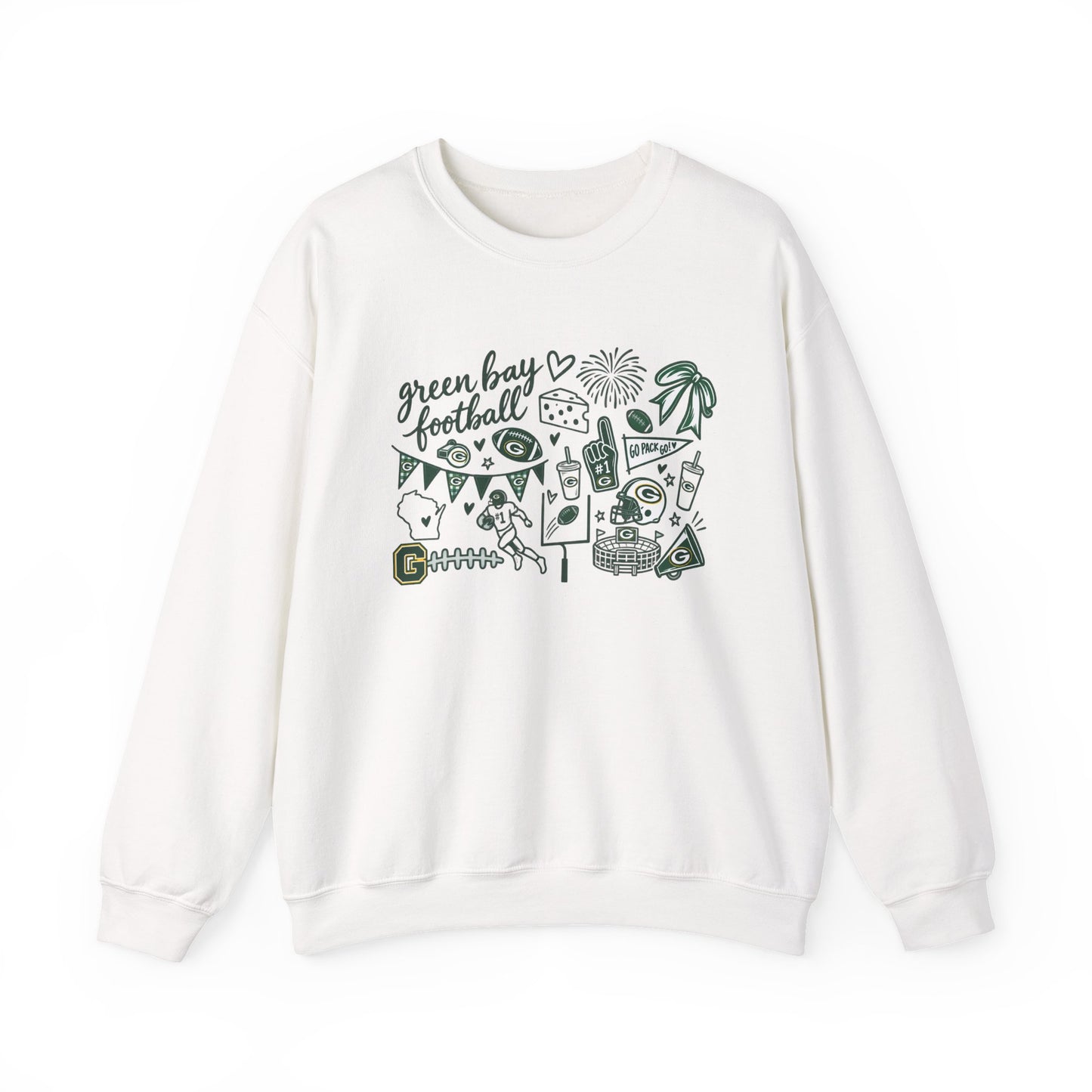 Green Bay Football Doodle Crewneck Sweatshirt