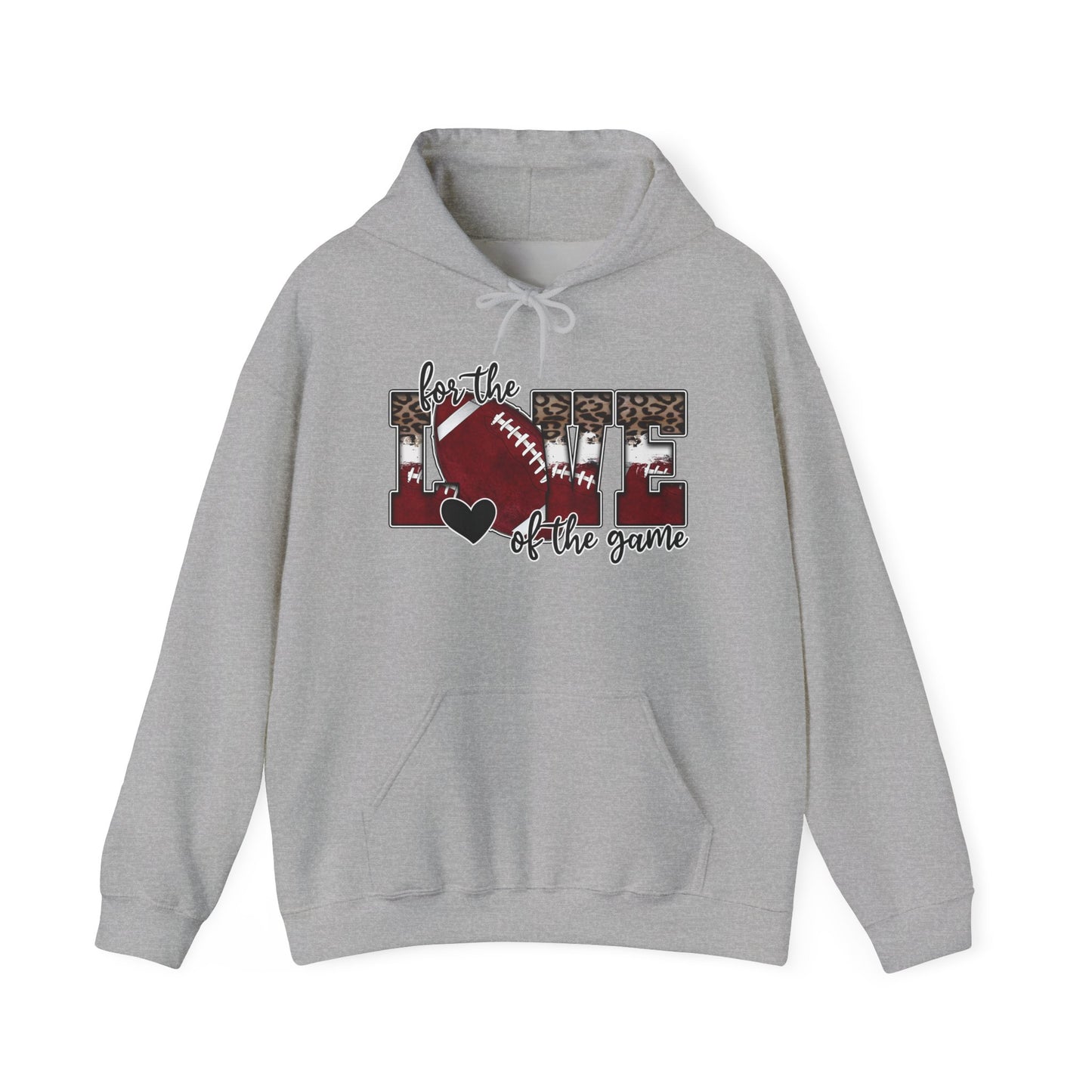 Football Mom Hoodie – "For the Love of the Game" Leopard Print Football Sweatshirt
