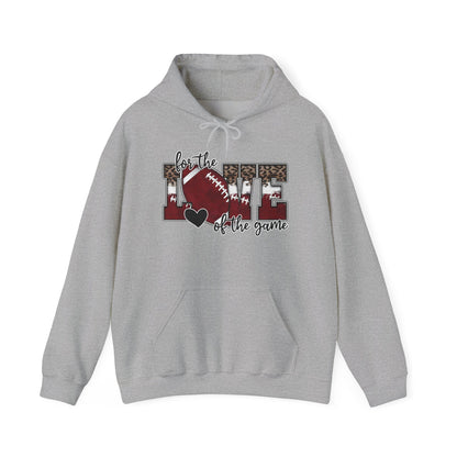 Football Mom Hoodie – "For the Love of the Game" Leopard Print Football Sweatshirt