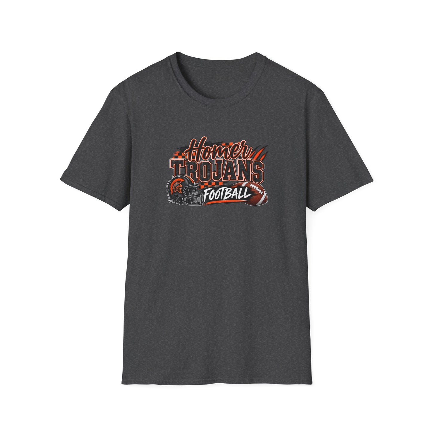 Homer Trojans Football T-Shirt — Vintage Helmet & Claw Logo