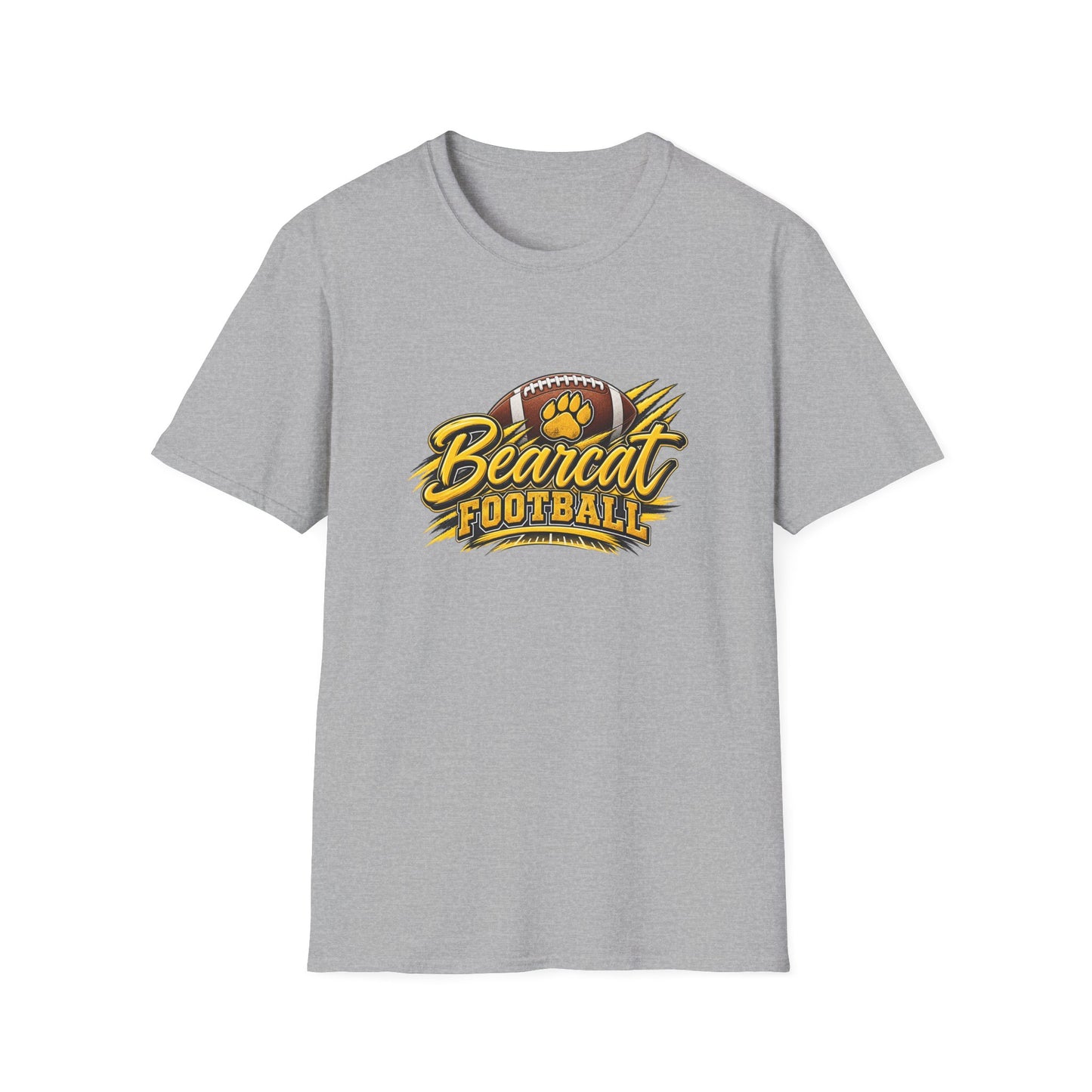Bearcat Football T‑Shirt — Vintage Paw & Football Team Tee
