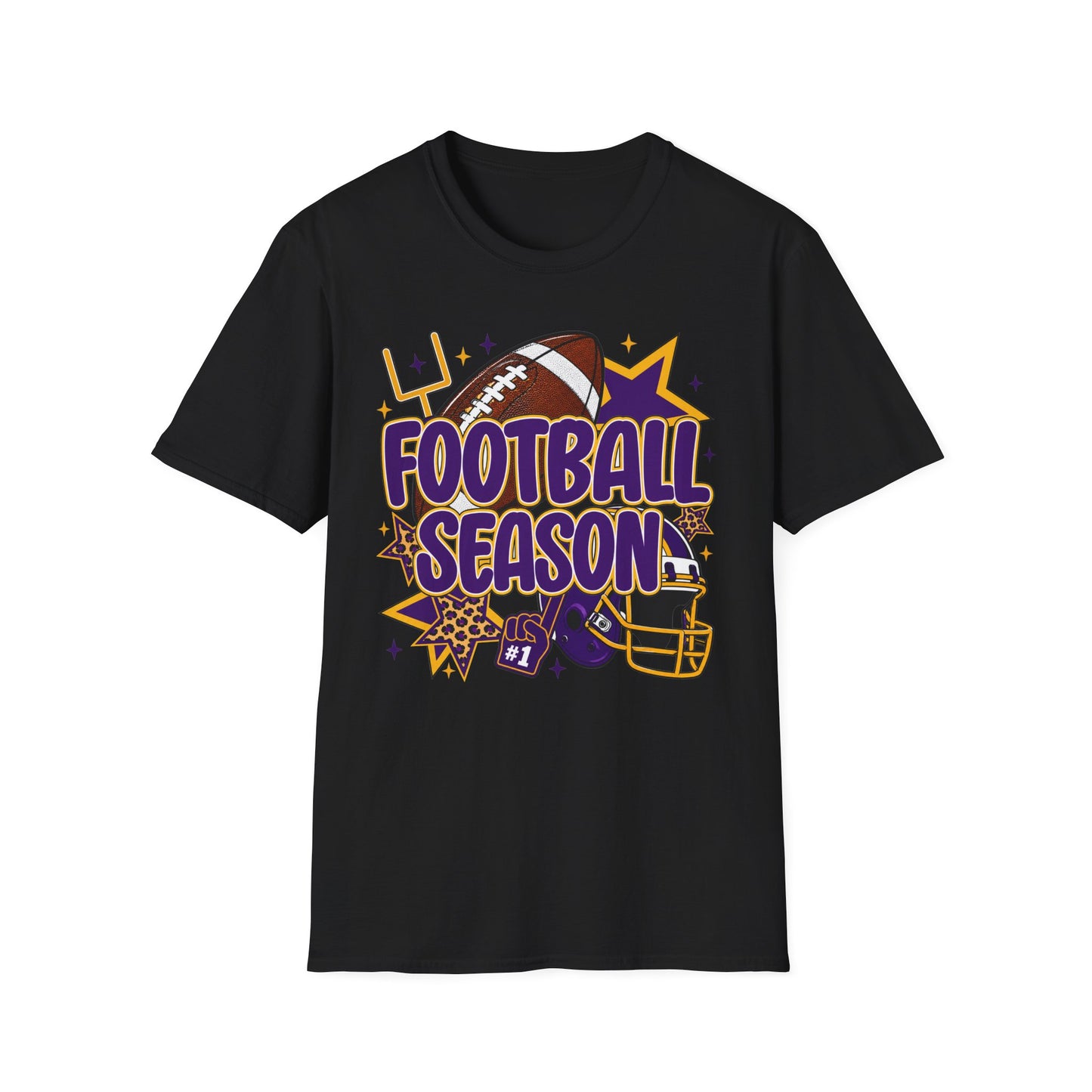 Football Season T‑Shirt — Retro Helmet & Goalpost Game Day Tee