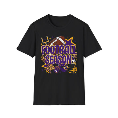 Football Season T‑Shirt — Retro Helmet & Goalpost Game Day Tee