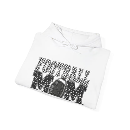 Football Mom Hoodie - Vintage Grunge Football Graphic