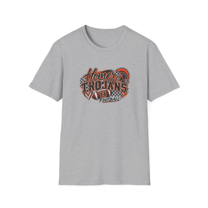 Homer Trojans Football T-Shirt — School Team Spirit Tee
