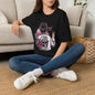 T-Shirt — "F*cking Anxiety" Floral Back Graphic Tee | Mental Health Awareness, Self-Care Gift