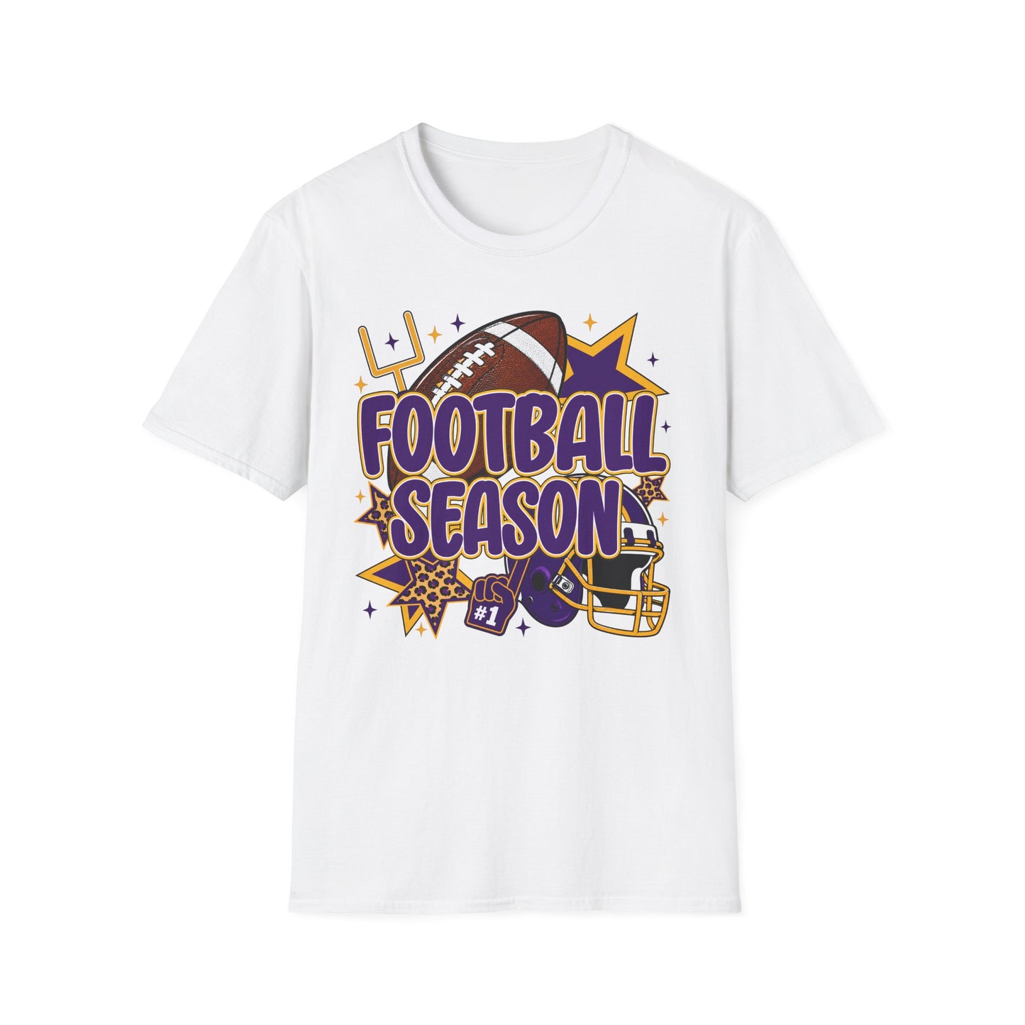 Football Season T‑Shirt — Retro Helmet & Goalpost Game Day Tee