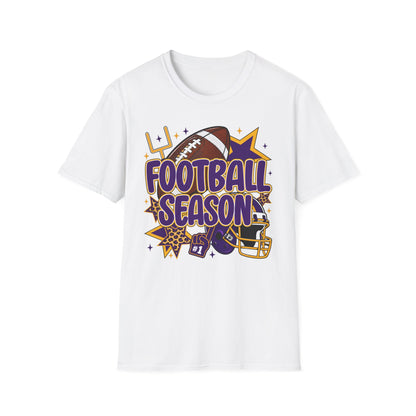 Football Season T‑Shirt — Retro Helmet & Goalpost Game Day Tee