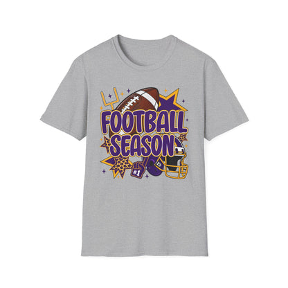 Football Season T‑Shirt — Retro Helmet & Goalpost Game Day Tee