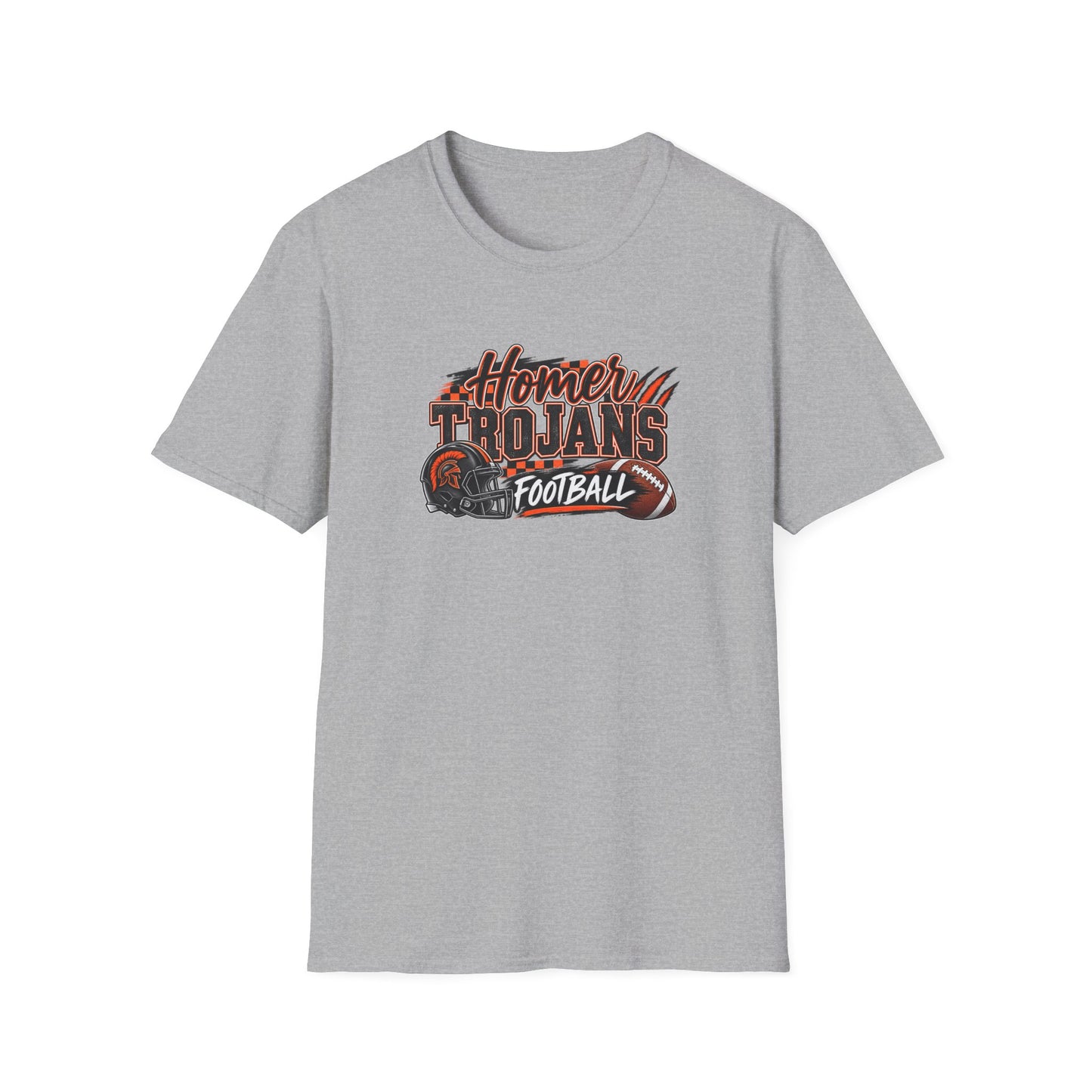 Homer Trojans Football T-Shirt — Vintage Helmet & Claw Logo