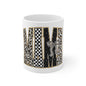 Mom Leopard Checkerboard Bow Mug — 11oz Gift for Mother's Day