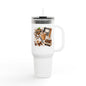 40oz Insulated Travel Mug – Pumpkin Spice Coffee Collage Thermal Tumbler