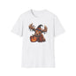 Halloween Moose T-Shirt — Spooky Pumpkin & Witch Hat Graphic