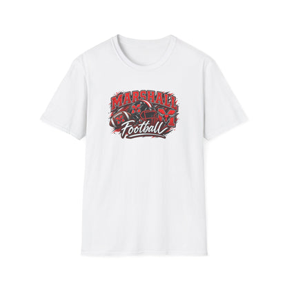 Marshall Football T-Shirt — Vintage Gridiron Helmet & Football Team Tee