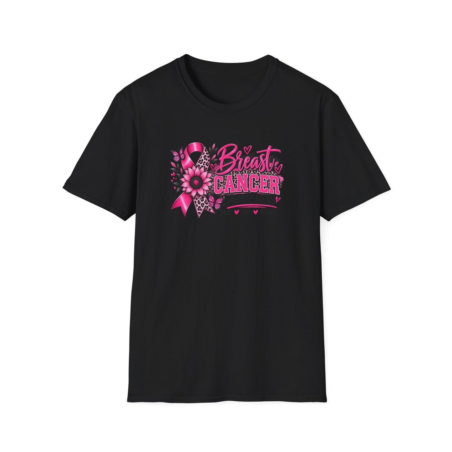 Breast Cancer Awareness T-Shirt — Pink Ribbon, 'Fight Hope Believe'