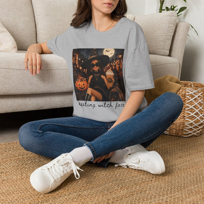 Halloween Witch Tee — 'Resting Witch Face' Graphic T-Shirt