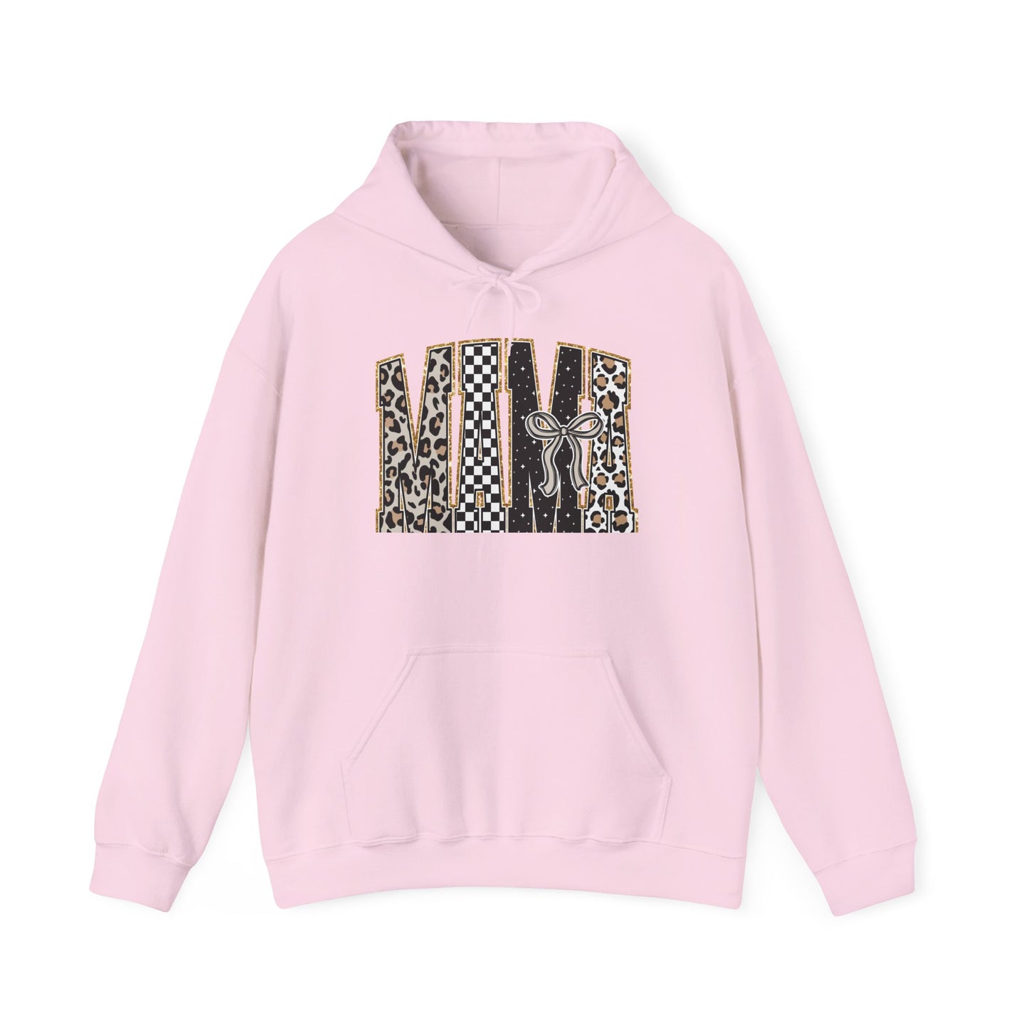Cowhide Patchwork Hoodie — Leopard & Flag Graphic Pullover