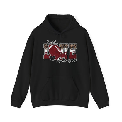 Football Mom Hoodie – "For the Love of the Game" Leopard Print Football Sweatshirt