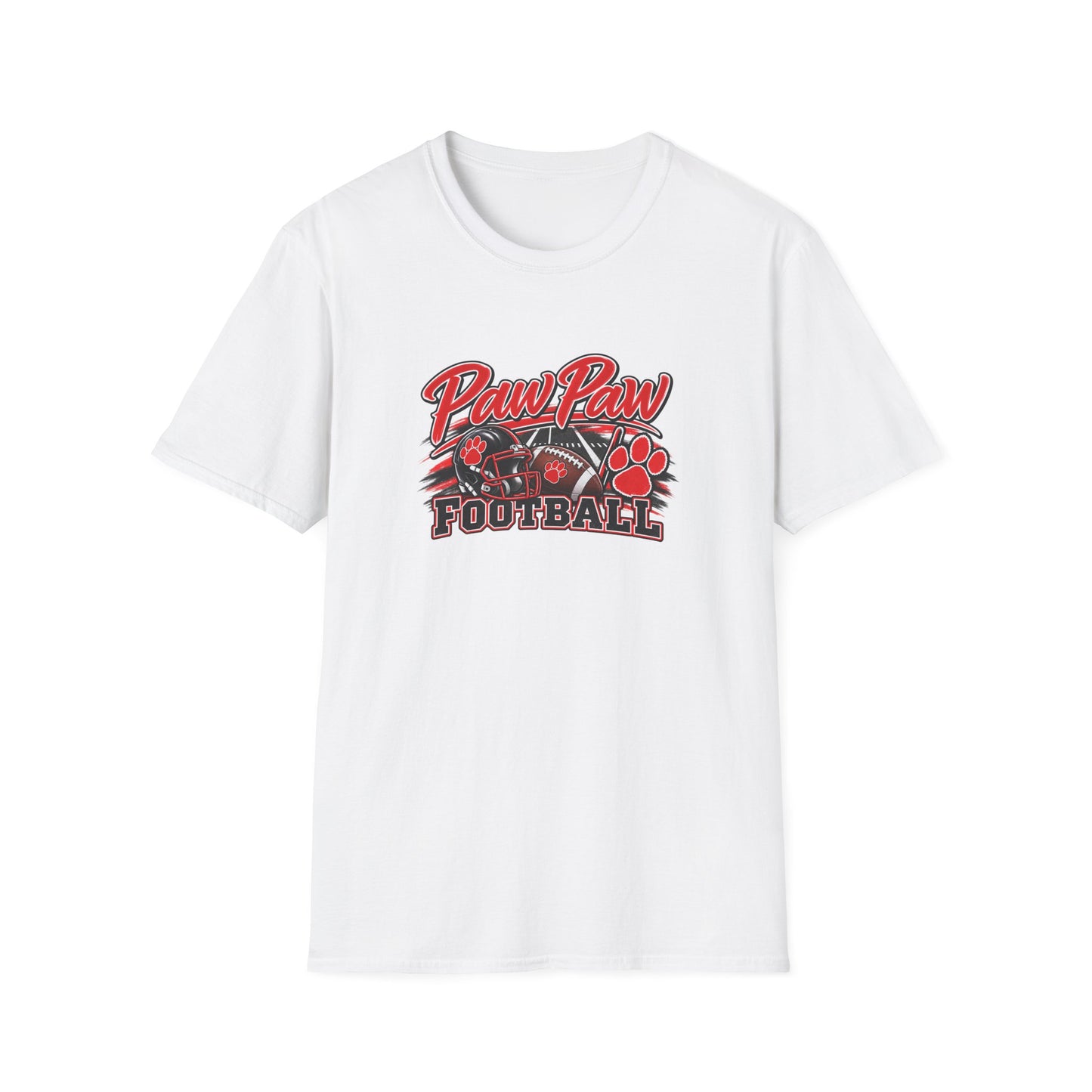 T-Shirt — "Paw Paw Football" Vintage Paw Print & Helmet Team Tee
