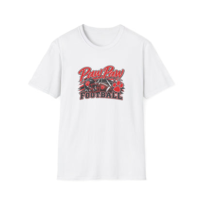 T-Shirt — "Paw Paw Football" Vintage Paw Print & Helmet Team Tee