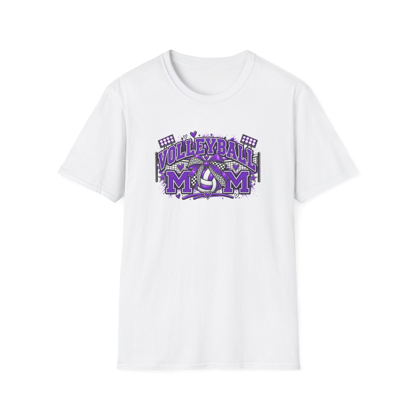 Volleyball Mom T-Shirt — Purple Volleyball Mom Graphic Tee