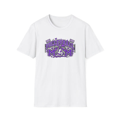 Volleyball Mom T-Shirt — Purple Volleyball Mom Graphic Tee