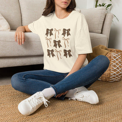 Leopard Bow Graphic T-Shirt