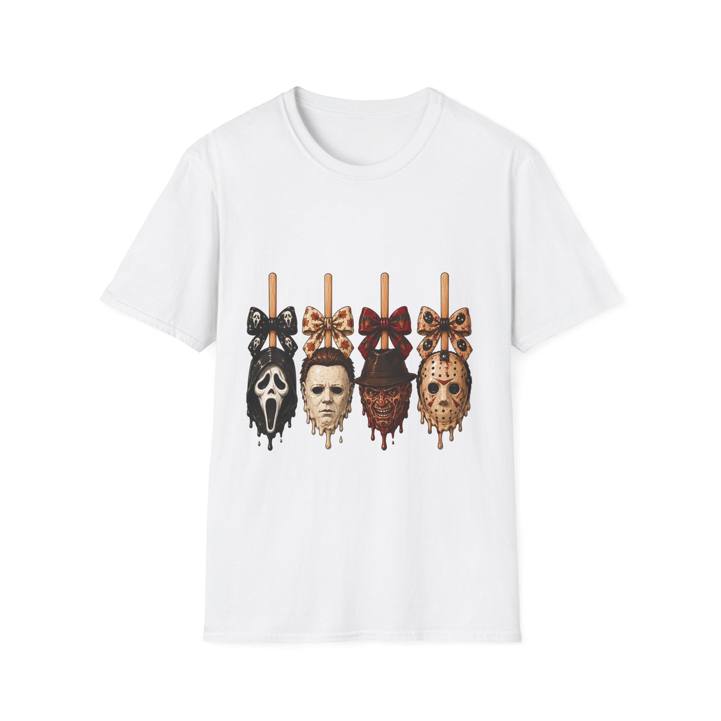 Horror Mask Popsicle T-Shirt — Halloween Thriller Graphic Tee