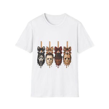 Horror Mask Popsicle T-Shirt — Halloween Thriller Graphic Tee