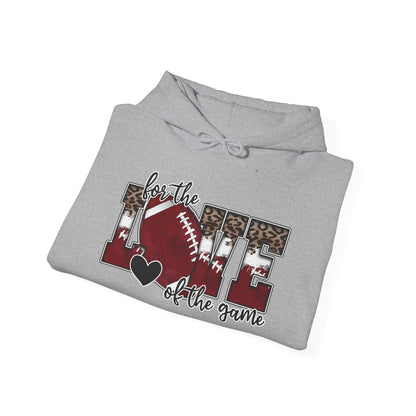 Football Mom Hoodie – "For the Love of the Game" Leopard Print Football Sweatshirt