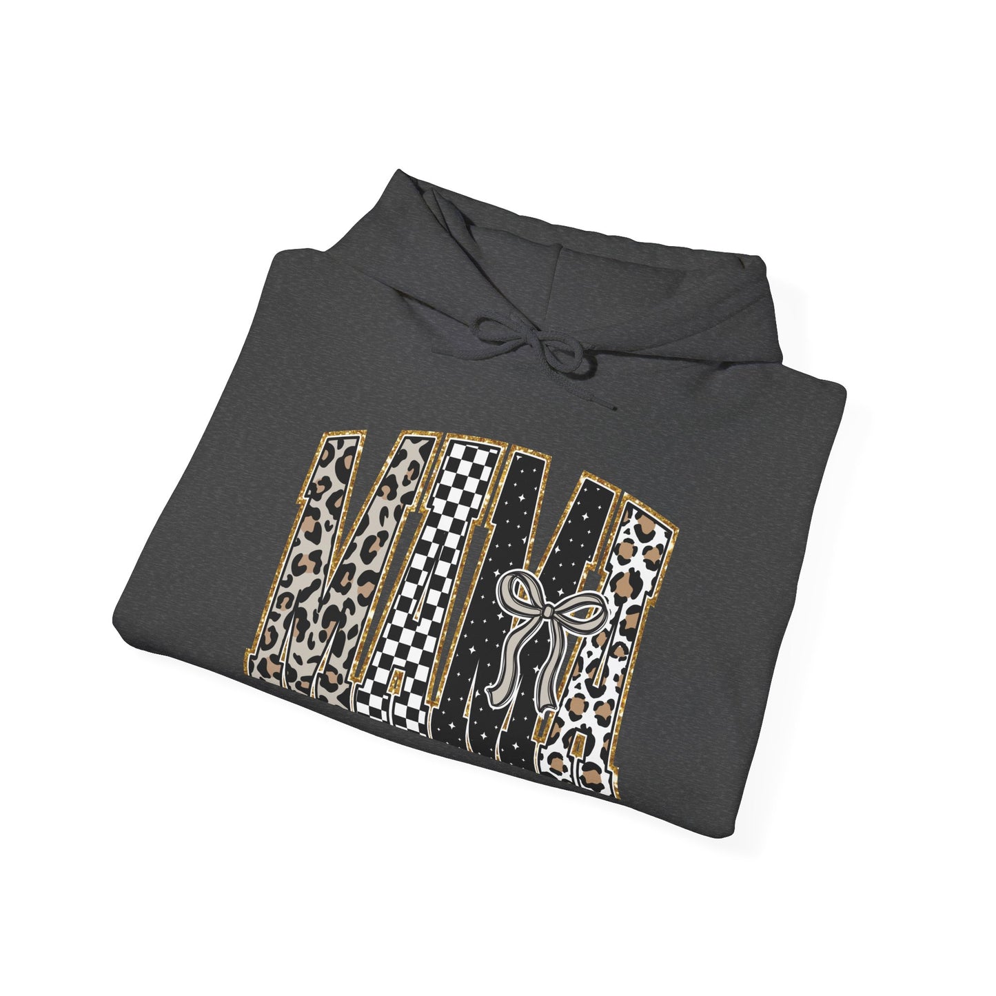Cowhide Patchwork Hoodie — Leopard & Flag Graphic Pullover