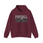 Football Mom Hoodie - Vintage Grunge Football Graphic