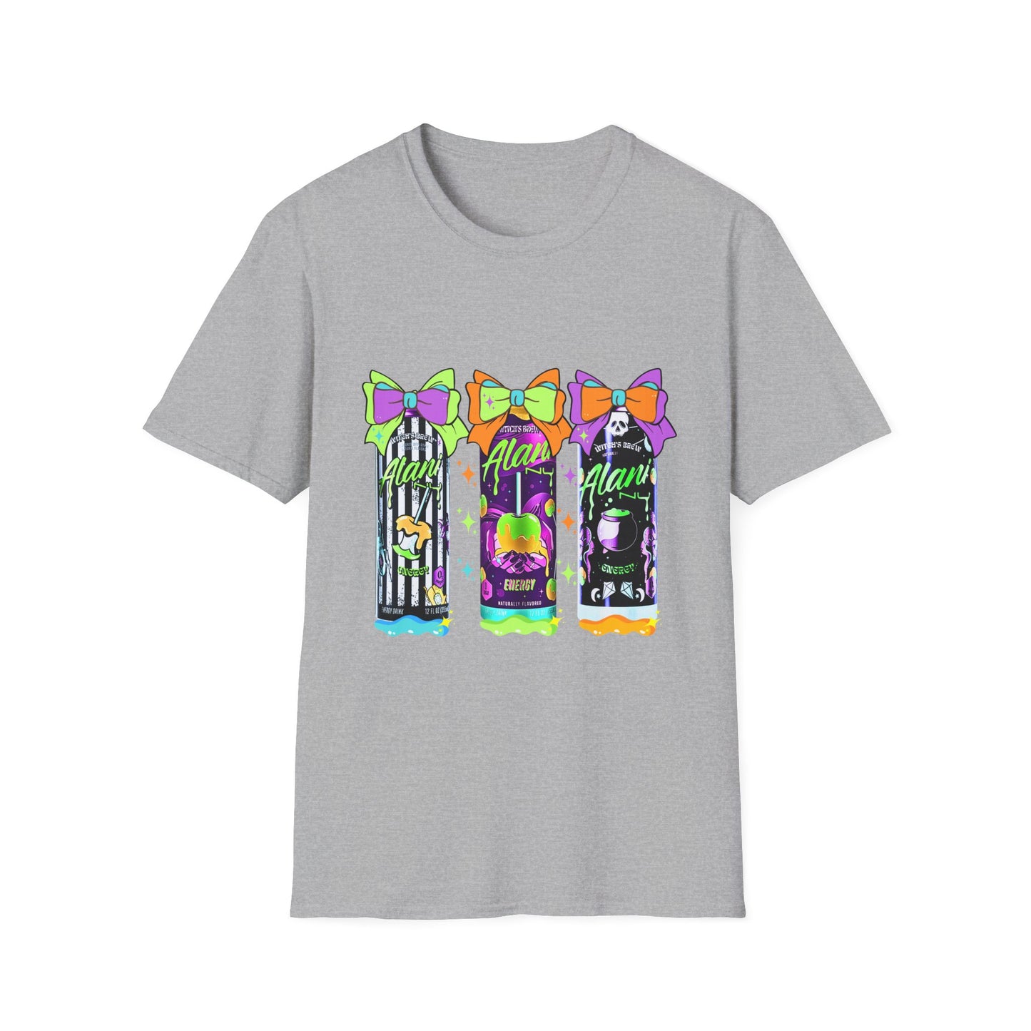 Halloween Ghost Bow T-Shirt — Colorful Trio Graphic Tee
