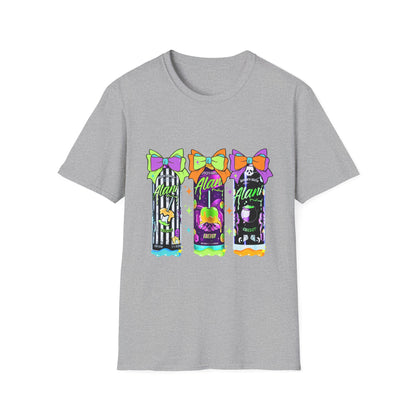 Halloween Ghost Bow T-Shirt — Colorful Trio Graphic Tee
