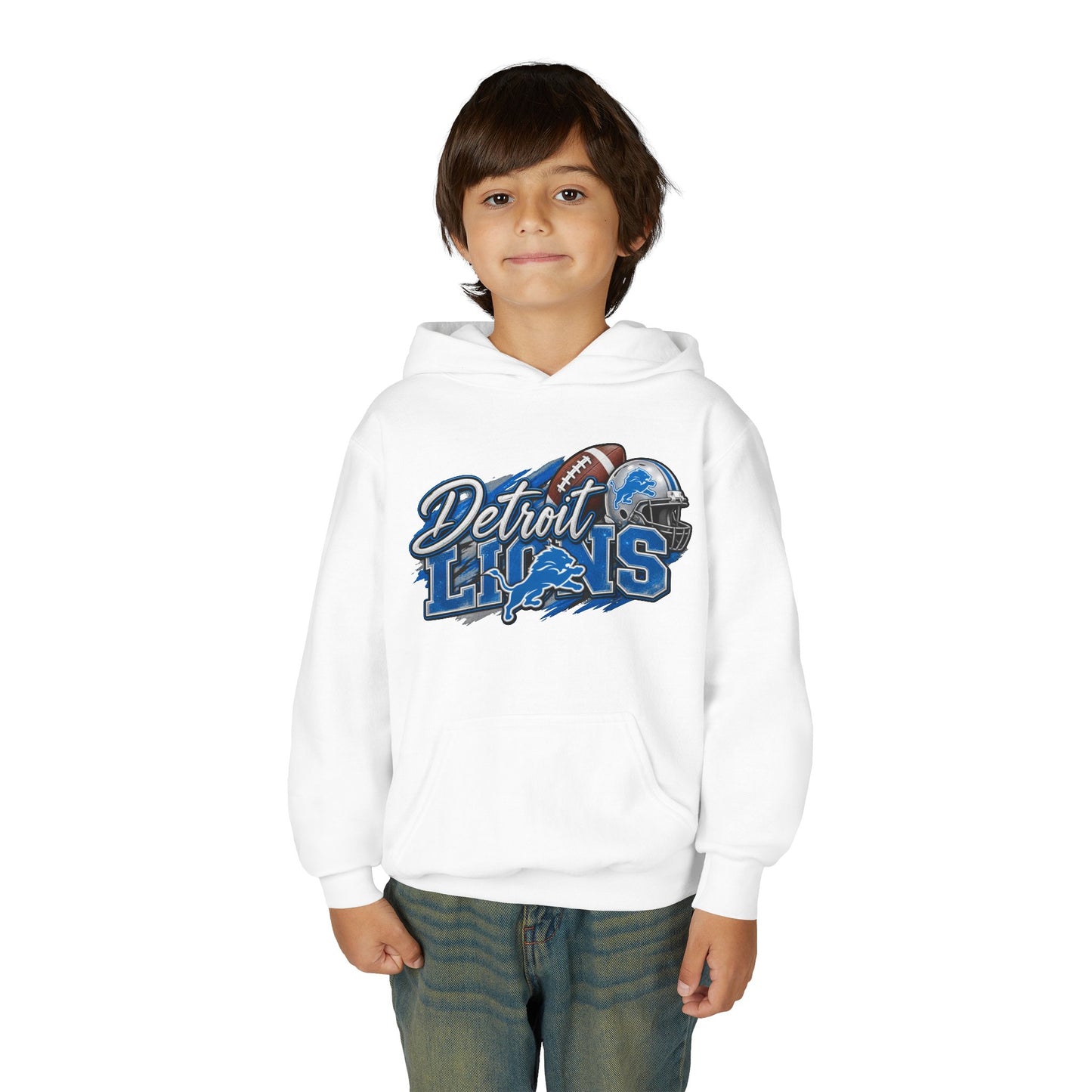 Youth Hoodie — Detroit Lions Football Graphic Pullover