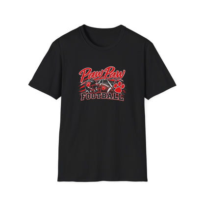 T-Shirt — "Paw Paw Football" Vintage Paw Print & Helmet Team Tee