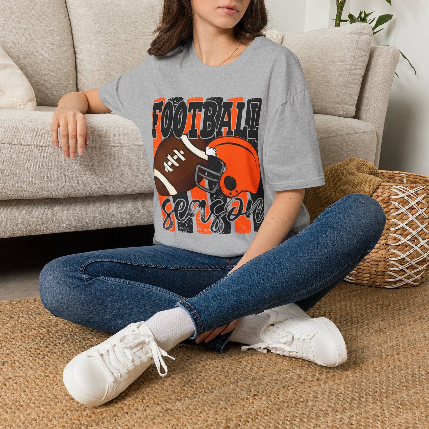 Football Season T-Shirt — Vintage Helmet & Ball Game Day Tee