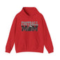 Football Mom Hoodie - Vintage Grunge Football Graphic