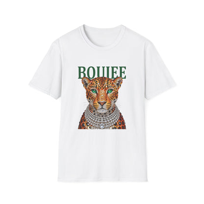 Boujee Leopard T-Shirt — Stylish Women’s Graphic Tee with Jeweled Cat Design