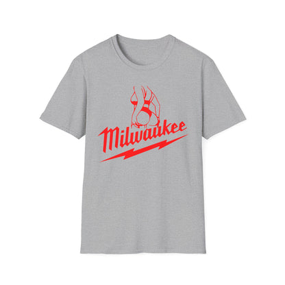 Milwaukee Pinup Tee — Retro Script & Lightning Graphic T‑Shirt
