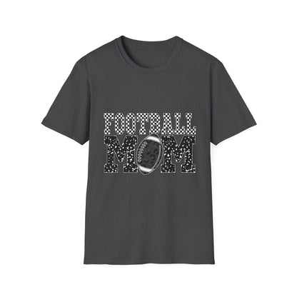 Football Mom T‑Shirt — Vintage Black & White Game Day Tee