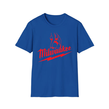 Milwaukee Pinup Tee — Retro Script & Lightning Graphic T‑Shirt