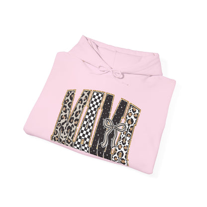 Cowhide Patchwork Hoodie — Leopard & Flag Graphic Pullover