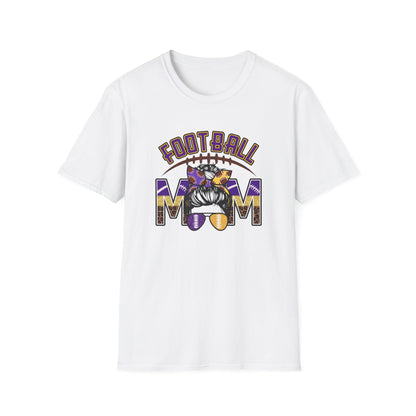 Football Mom T-Shirt — Cheer Squad Graphic Tee (Purple & Gold)