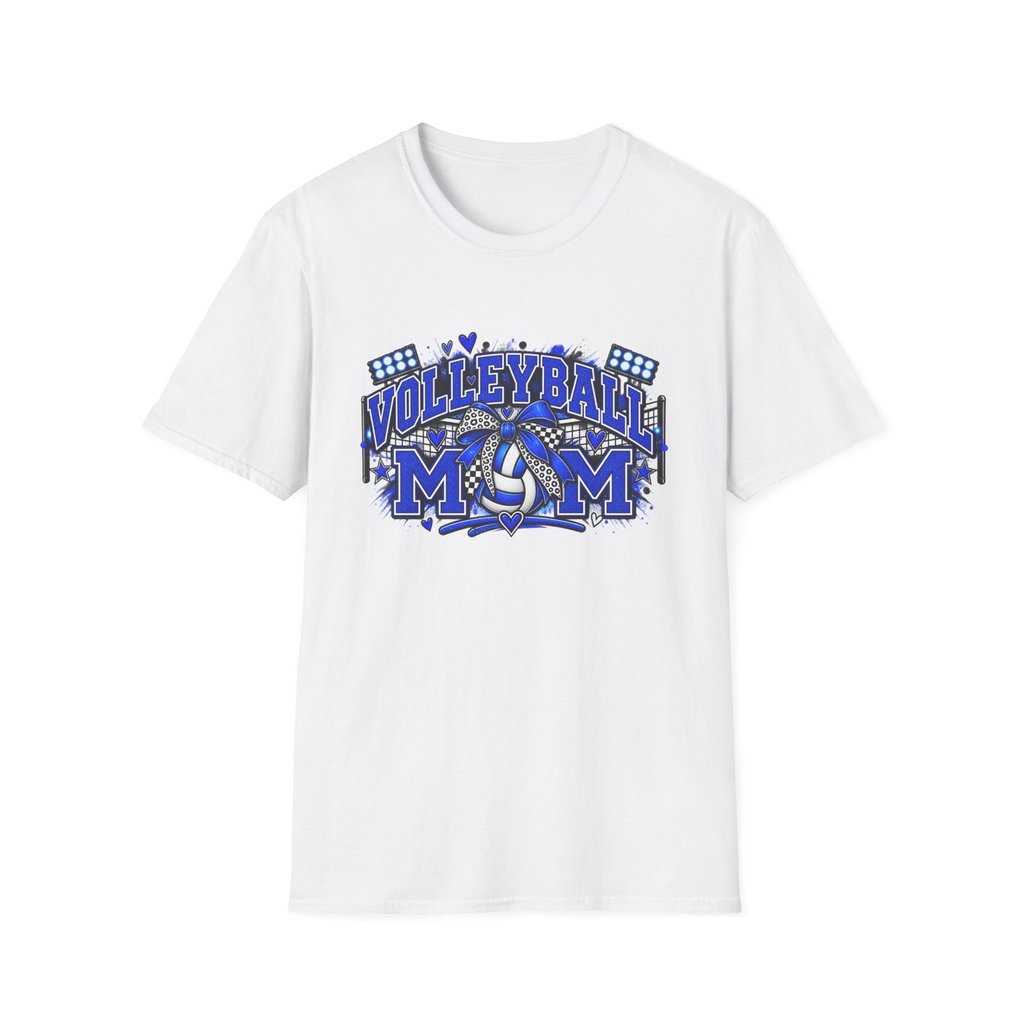 Volleyball Mom T-Shirt — Blue Team Spirit Design