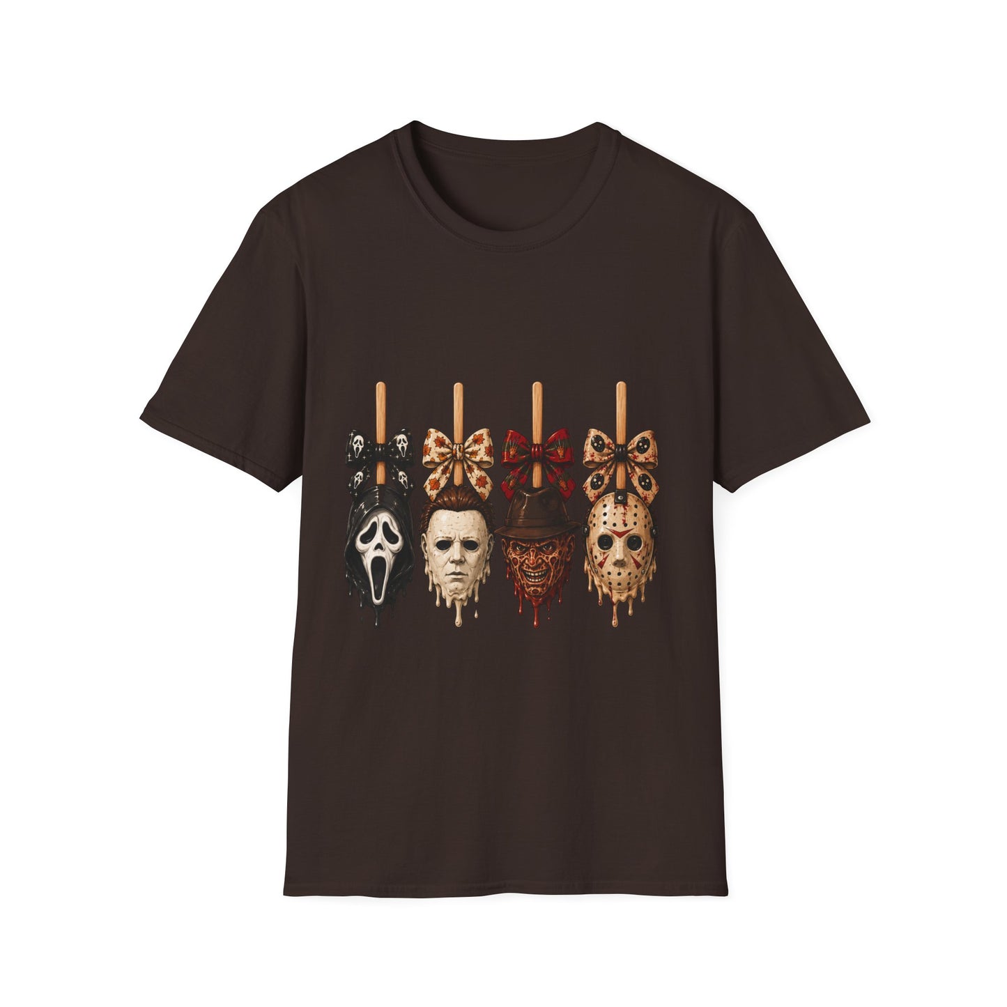 Horror Mask Popsicle T-Shirt — Halloween Thriller Graphic Tee