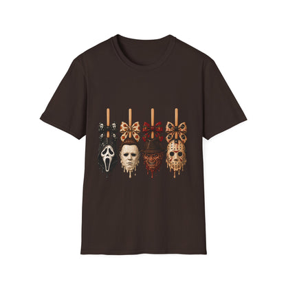 Horror Mask Popsicle T-Shirt — Halloween Thriller Graphic Tee