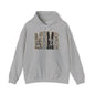 Cowhide Patchwork Hoodie — Leopard & Flag Graphic Pullover